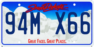 SD license plate 94MX66
