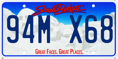 SD license plate 94MX68