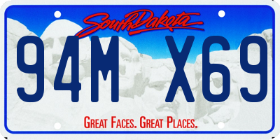 SD license plate 94MX69
