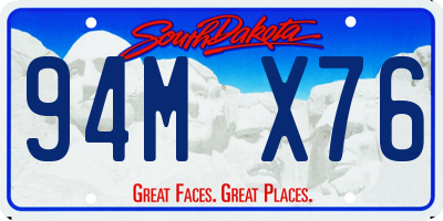 SD license plate 94MX76