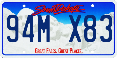 SD license plate 94MX83