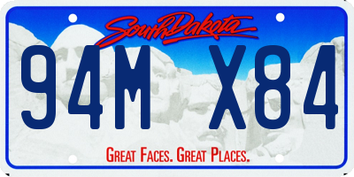SD license plate 94MX84