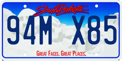 SD license plate 94MX85