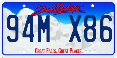 SD license plate 94MX86