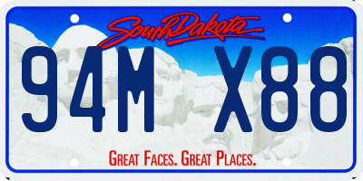 SD license plate 94MX88