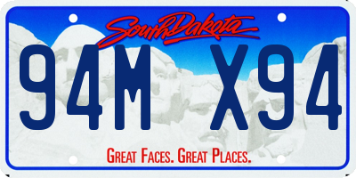 SD license plate 94MX94