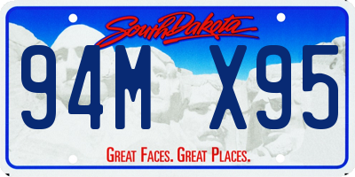 SD license plate 94MX95