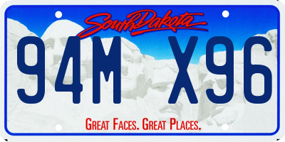 SD license plate 94MX96