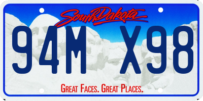 SD license plate 94MX98