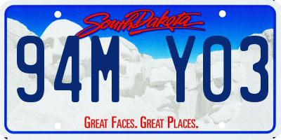 SD license plate 94MY03