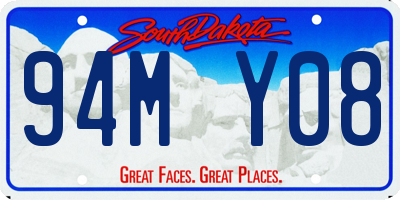 SD license plate 94MY08