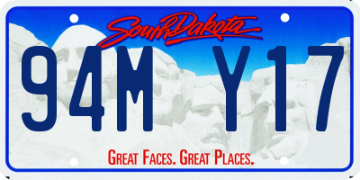 SD license plate 94MY17
