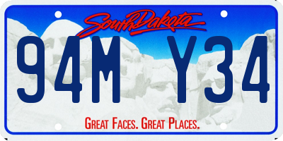 SD license plate 94MY34