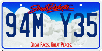 SD license plate 94MY35