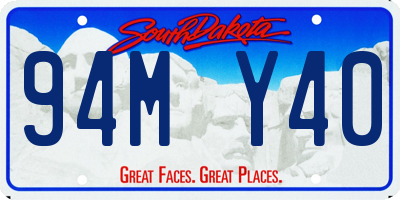 SD license plate 94MY40