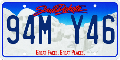 SD license plate 94MY46