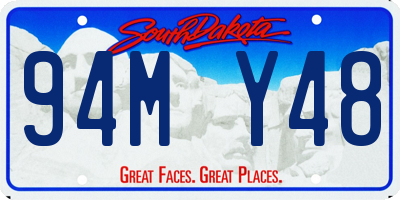 SD license plate 94MY48