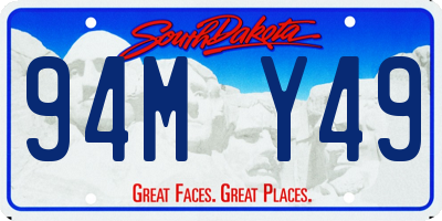 SD license plate 94MY49