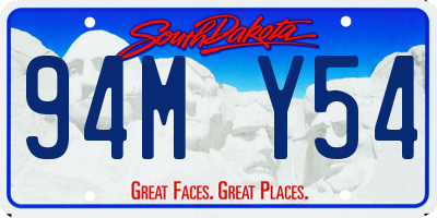 SD license plate 94MY54