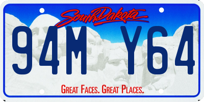 SD license plate 94MY64