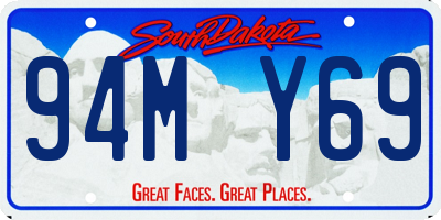 SD license plate 94MY69