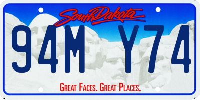 SD license plate 94MY74