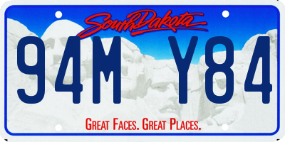 SD license plate 94MY84