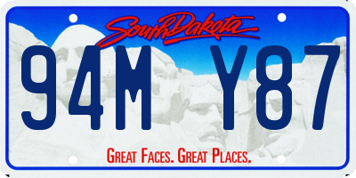 SD license plate 94MY87