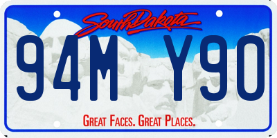 SD license plate 94MY90