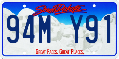 SD license plate 94MY91