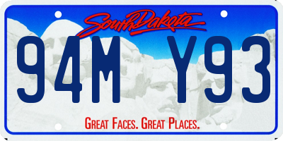 SD license plate 94MY93