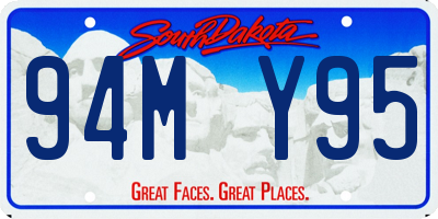 SD license plate 94MY95