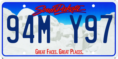 SD license plate 94MY97