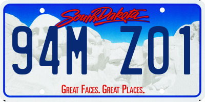 SD license plate 94MZ01