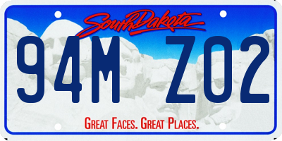 SD license plate 94MZ02