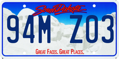 SD license plate 94MZ03