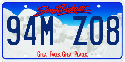SD license plate 94MZ08