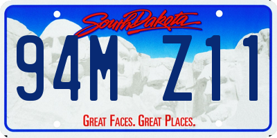 SD license plate 94MZ11