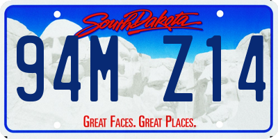 SD license plate 94MZ14