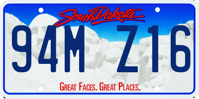 SD license plate 94MZ16