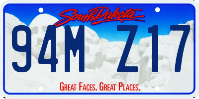 SD license plate 94MZ17