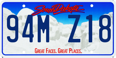 SD license plate 94MZ18