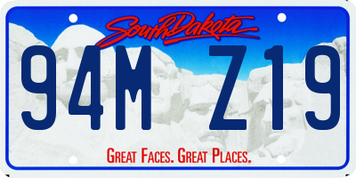 SD license plate 94MZ19