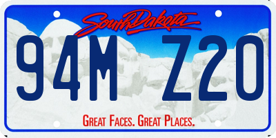 SD license plate 94MZ20