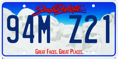 SD license plate 94MZ21
