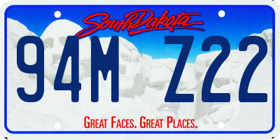 SD license plate 94MZ22
