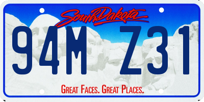 SD license plate 94MZ31