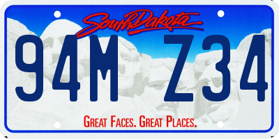 SD license plate 94MZ34