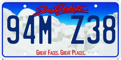 SD license plate 94MZ38