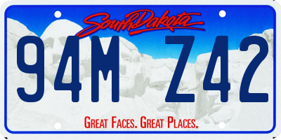 SD license plate 94MZ42